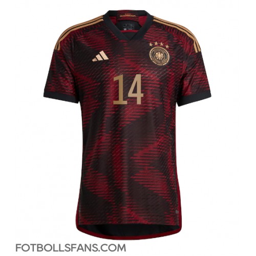 Tyskland Jamal Musiala #14 Replika Bortatröja VM 2022 Kortärmad